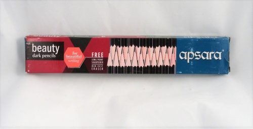 20 Pencils Free Sharpner Eraser Apsara Beauty Dark Lead Pencils 