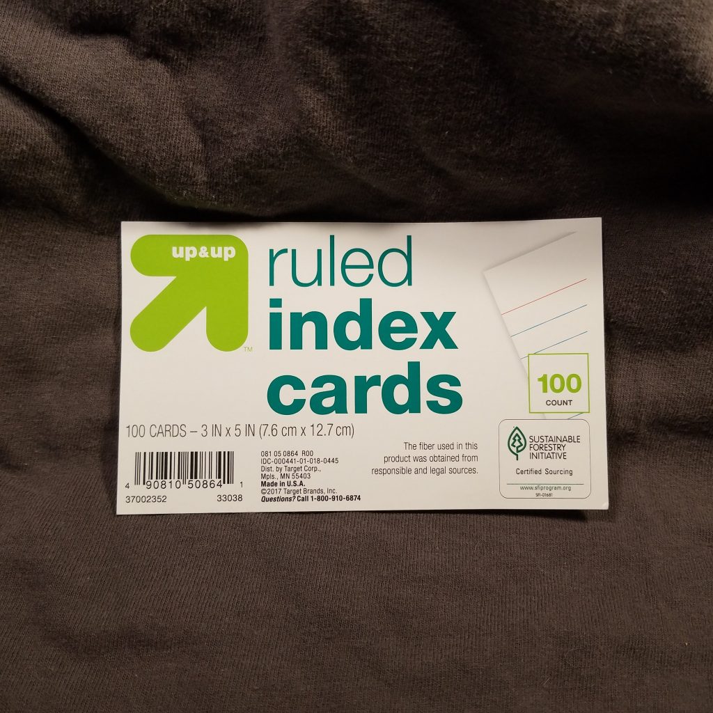 Index Cards : Target