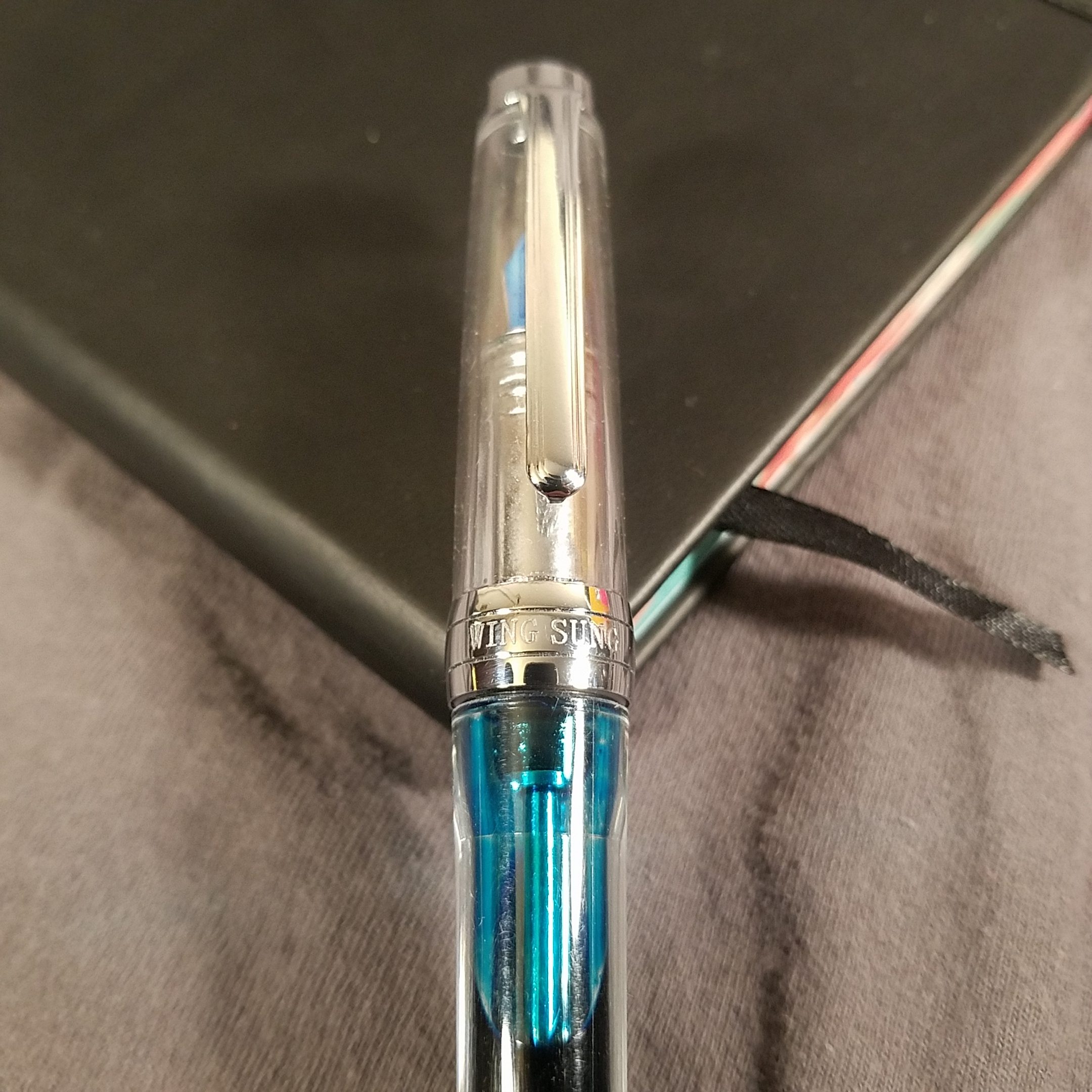 3013 Demonstrator Vacumatic Medium Fountain Pen with Chrome Trim Wing Sung No 