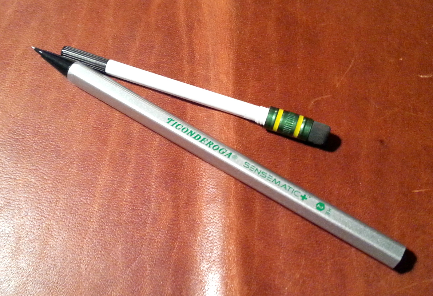 Ticonderoga 99992 SenseMatic Pencil 0.7 mm Lead Diameter Silver/Black Barrel 2-Pack 