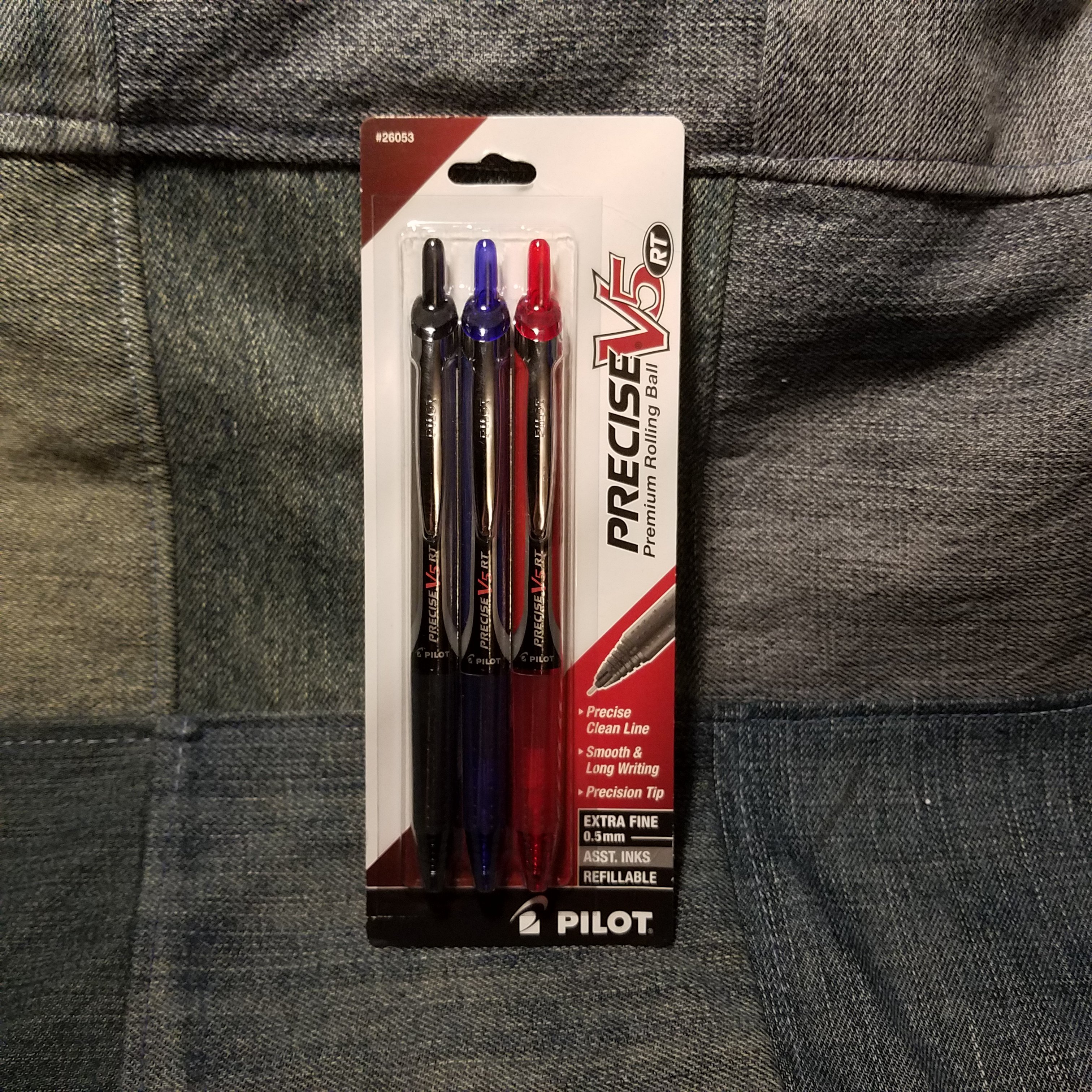 Pilot Precise Grip Extra-Fine Capped Rolling Ball Pens - The