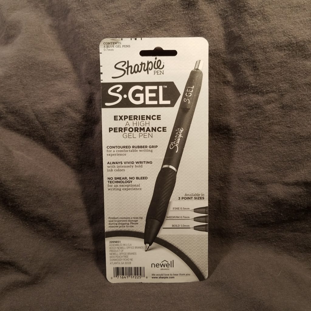 Sharpie S-gel 0.7mm Gel Pen Assorted Colours Pack Of 4