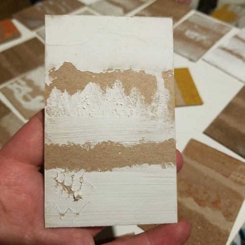 hand holding an uninked test plate